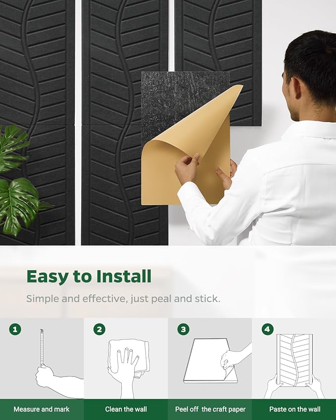 Topnaca 6 Pack Acoustic Panels Sound Absorbing - Image 8