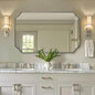 ANDY STAR 30x48 Inch Brushed Nickel Mirror, Large Silver Rectangle Mirror by ANDYSTAR