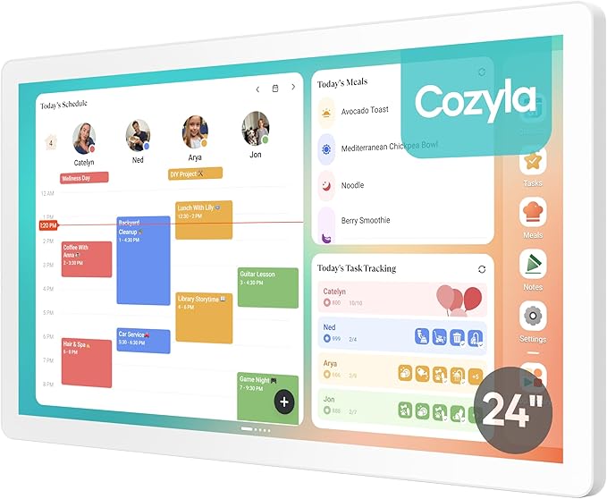 Cozyla Digital Calendar+ 2: 24 inch Wall Planner Touch Screen Chore Chart by Cozyla