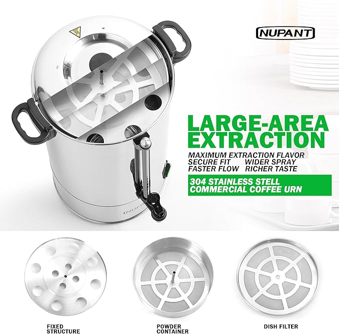 Commercial Coffee Urn 100 Cup/15L Coffee Dispenser - Image 3