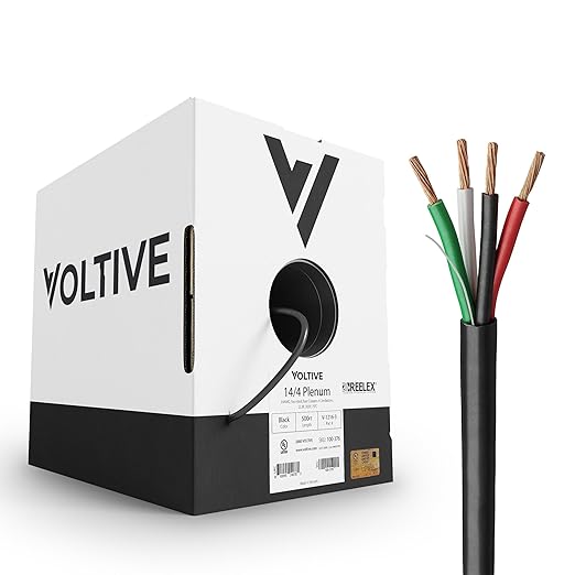 Voltive 14/4 Speaker Wire, Plenum CL3P, 500ft by Voltive