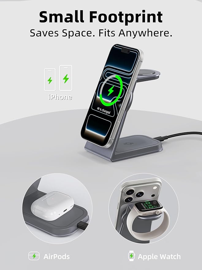 2025 3 in 1 Magnetic Wireless Charger Stand - Image 3