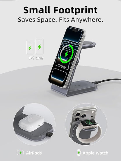 2025 3 in 1 Magnetic Wireless Charger Stand - Image 3