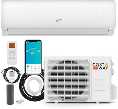 COSTWAY 17000 BTU Mini Split Air Conditioner, 208/230V 17 SEER2 Wifi Enabled by COSTWAY