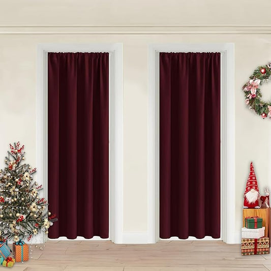 JIUZHEN Christmas 80 Inch Length Door Curtains by JIUZHEN