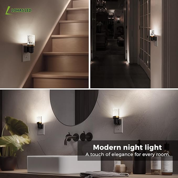 L LOHAS LED Night Light, 2 Pack Dimmable Night Lights Plug into Wall, Automatic - Image 4