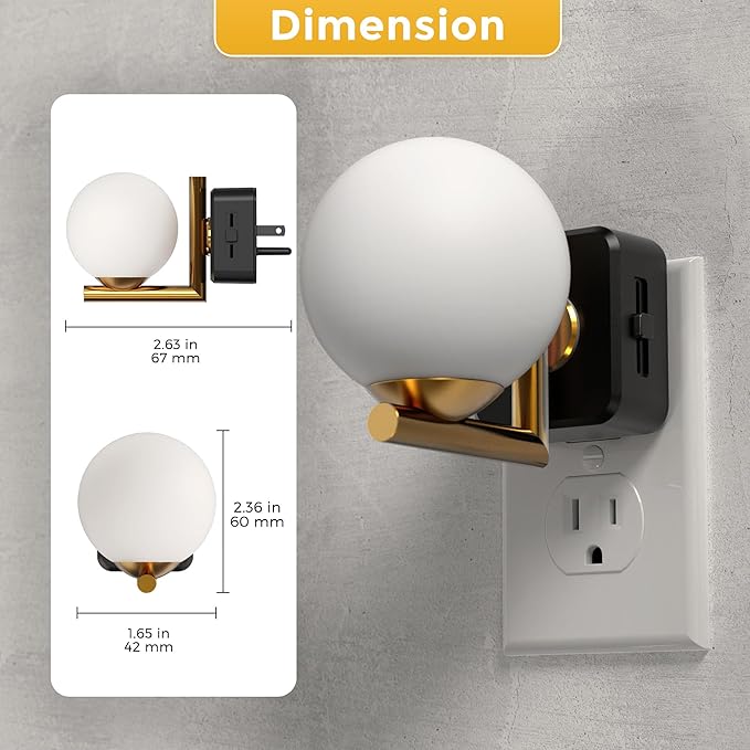 L LOHAS LED Night Lights Plug Into Wall 2 Pack, Dusk to Dawn Sensor, 3000K - Image 6