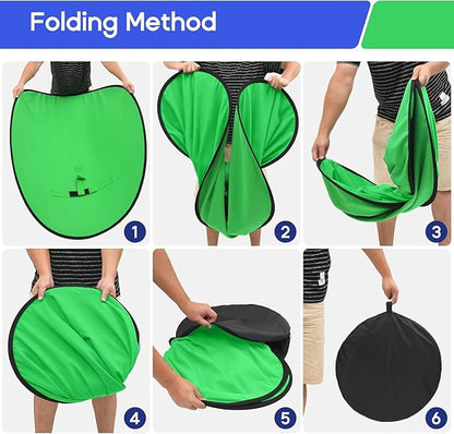 Portable Green Screen Chair, 57 in Greenscreen Backdrop - Image 5