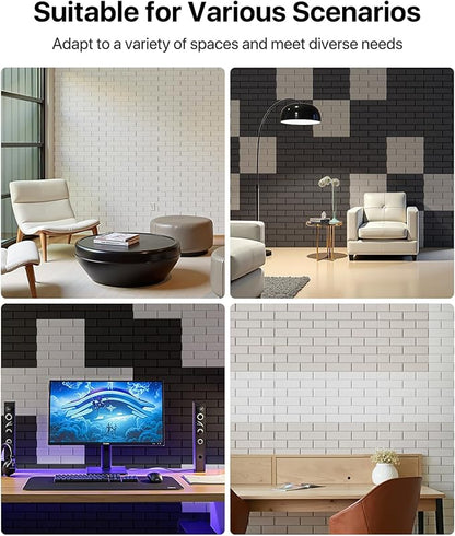 Acoustic Wall Panels Self-Adhesive, 12 Pack Sound Absorbing Panels Brick - Image 5
