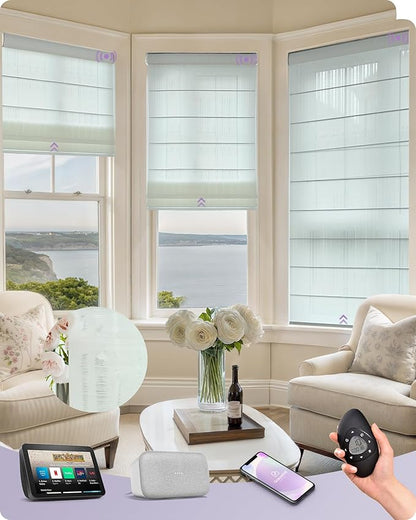 Graywind Smart Natural Roman Shades Compatible by Graywindbeyondshading