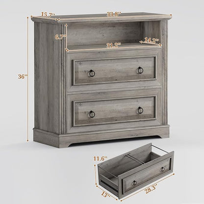 Itaar 2 Drawer File Cabinet, Farmhouse Filing Cabinet - Image 2
