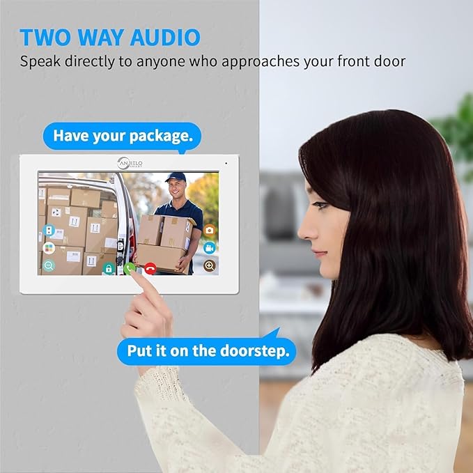 Wired Video Door Phone Apartment Intercom System, 7 Inch Touch Monitor - Image 7