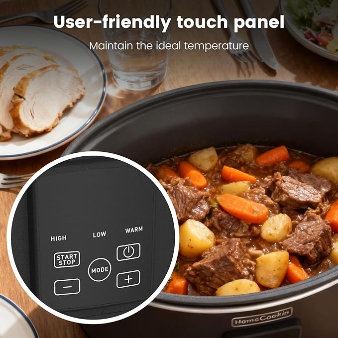 HOMECOOKIN Slow Cooker, Extra Large 10 Quart Digital Programmable Slow Cookers - Image 5