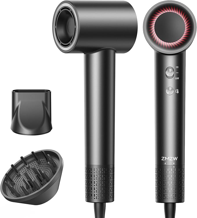 High Speed Hair Dryer 160000 RPM, Professional Ionic Blow Dryer by ZMZW