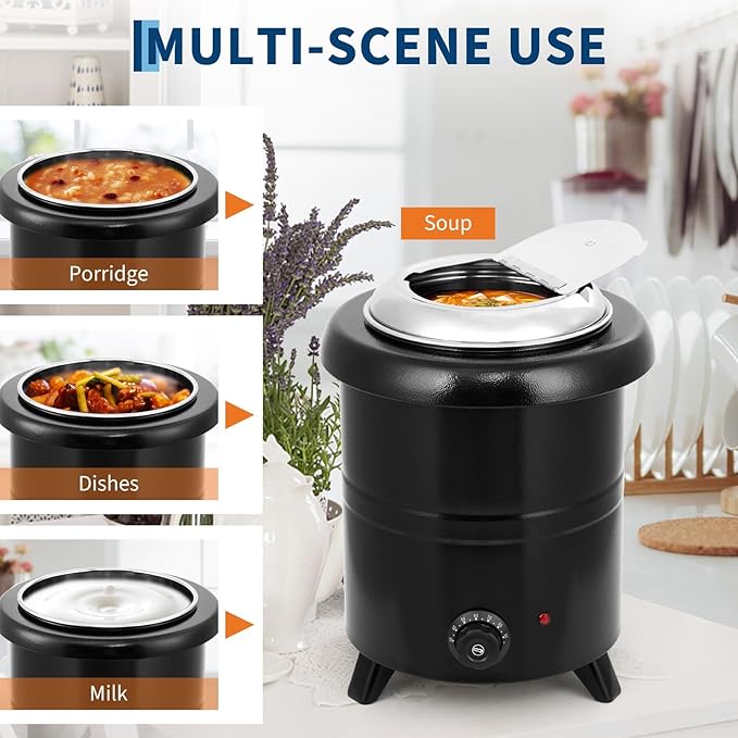 10.5QT Commercial Grade Soup Warmer Kettle - Image 4