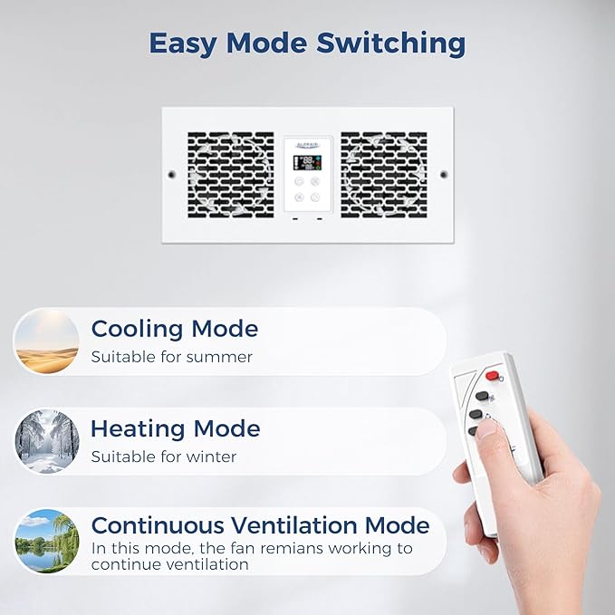 ALORAIR Room to Room Fan with Remote Control, 300CFM Through Wall Ventilation - Image 3