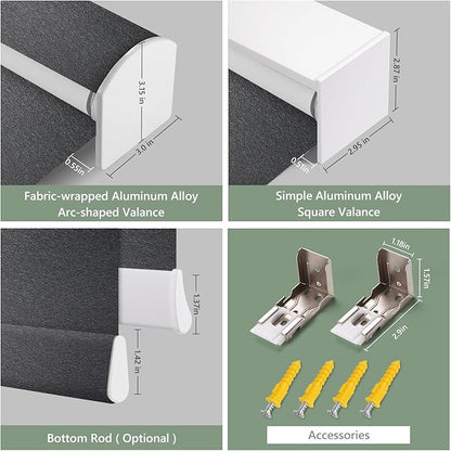 Zshine Motorized Blackout Window Blinds Customize Width Remote Control Wireless - Image 5