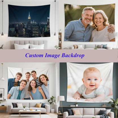 Jhdstore Custom Tapestry Personalized Tapestry Wall Hanging Upload Images Banners and Signs Customize Wall Tapestries for Bedroom 29 * 37 Inch Vertical
