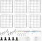 Feadily 6 Pack Metal Grid Panel, 13.8" x 13.8" Black Wire Grid Wall Organizer by Feadily