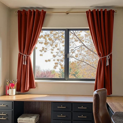 Lazzzy Velvet Blackout Curtains Thermal Insulated Room Window Drapes Super Soft - Image 7