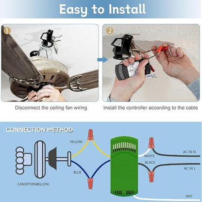 Receiver for 3 Speed AC Ceiling Fan Remote, Compatible - Image 5
