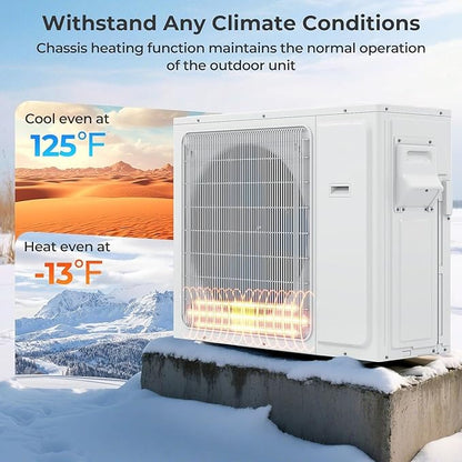 28K Tri-Zone Mini Split Air Conditioner and Heater, 9000+9000+12000 BTU Climate - Image 4