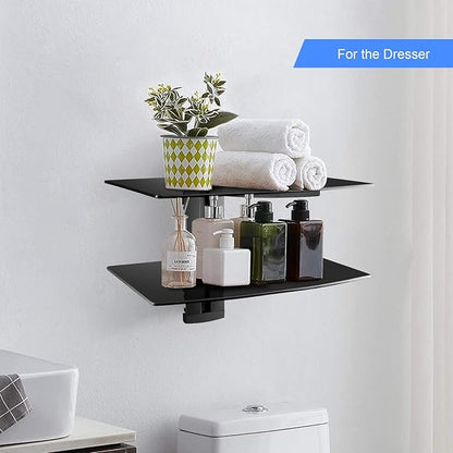 Suptek Glass Floating Shelves, TV Wall Mount - Image 6