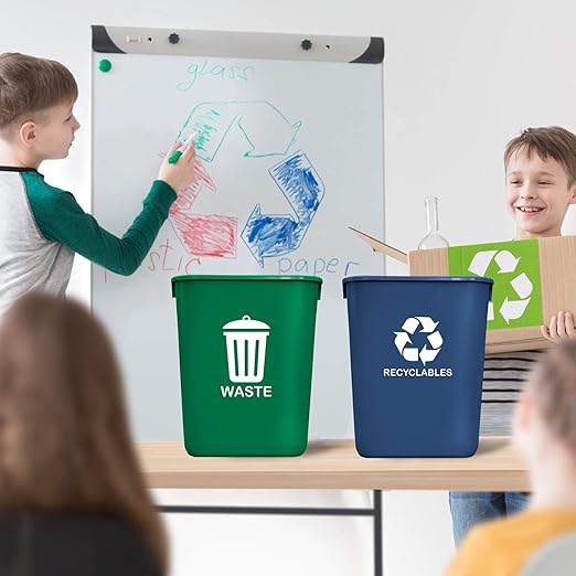 Acrimet Wastebasket Bin for Recycling and Waste, 6.75 Gallon/ 27 Quart/ 24 Liter - Image 4
