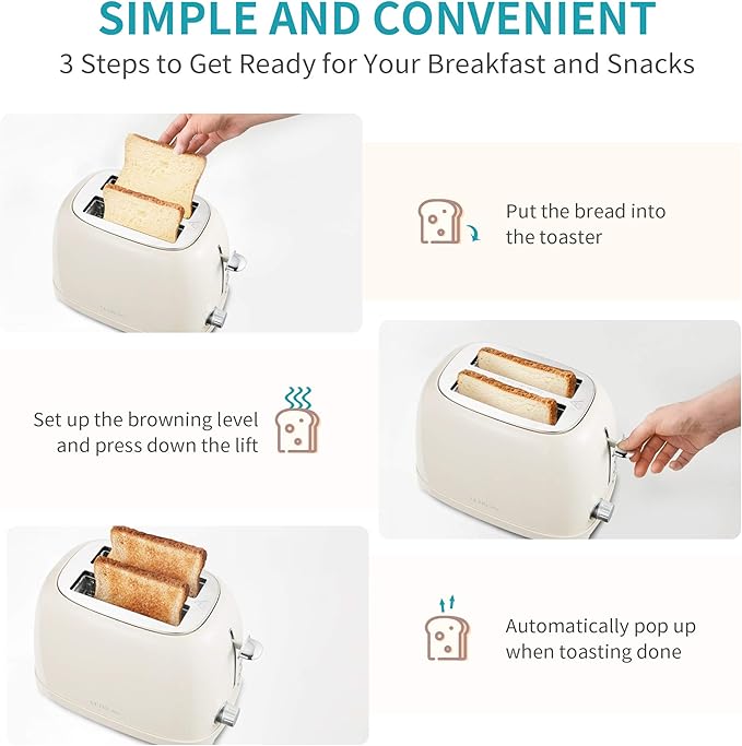 Ultrean Toaster 2 Slice with Extra-Wide Slot - Image 6