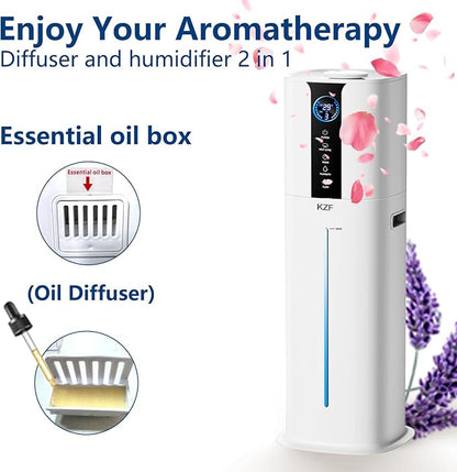9L Smart Humidifiers for Bedroom Large Room, 2.3Gal Cool Mist Top Fill Diffuser - Image 5