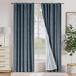 Lazzzy Blue Blackout Velvet Curtains 84 Inch Long Thermal Insulated Room by Lazzzy