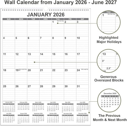 Large Calendar 2026 with Spiral Bound - Image 2