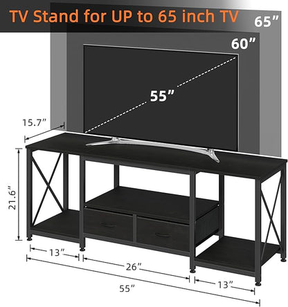 GYIIYUO TV Stand with Fabric Drawers - Image 2