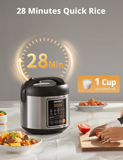 COMFEE' Rice Cooker, 4 Cups Uncooked, 8 Cups Cooked Slow Cooker, 2 Qt Small - Image 5