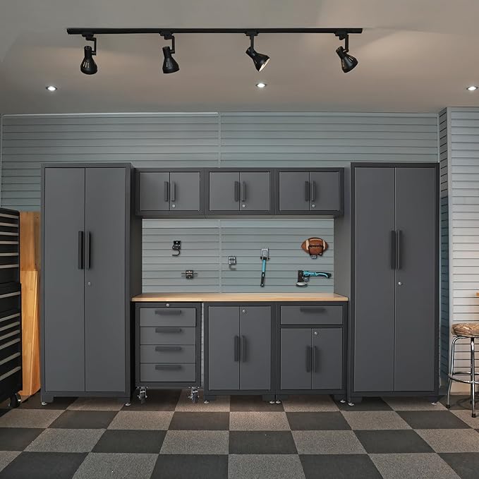 Torin Garage Cabinets Storage System, 9 Piece Included Steel Drawers Rolling - Image 7