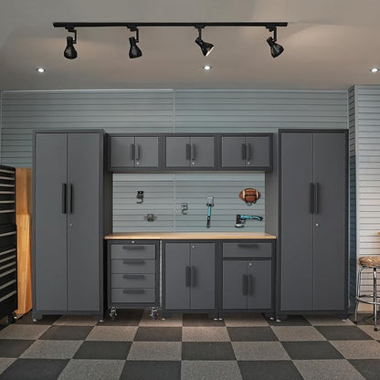 Torin Garage Cabinets Storage System, 9 Piece Included Steel Drawers Rolling - Image 7