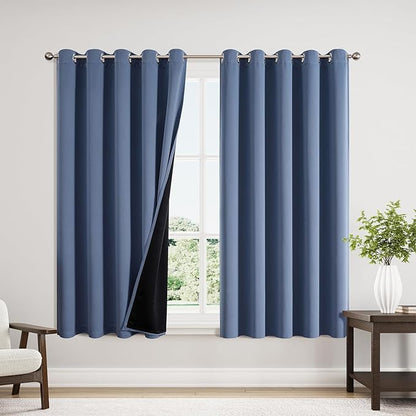 ChrisDowa 100% Blackout Curtains 63 inch Long by ChrisDowa