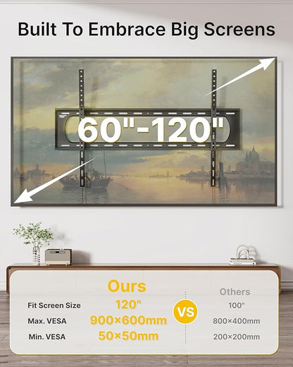 monTEK Heavy Duty Tilting TV Wall Mount - Image 2