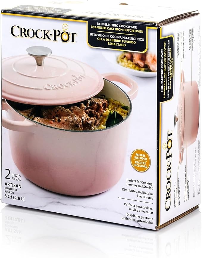 Crock-Pot Artisan Round Enameled Cast Iron Dutch Oven, Pistachio Green - Image 6
