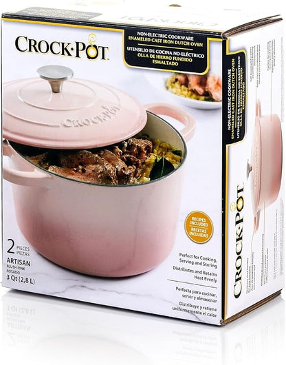 Crock-Pot Artisan Round Enameled Cast Iron Dutch Oven, Pistachio Green - Image 6