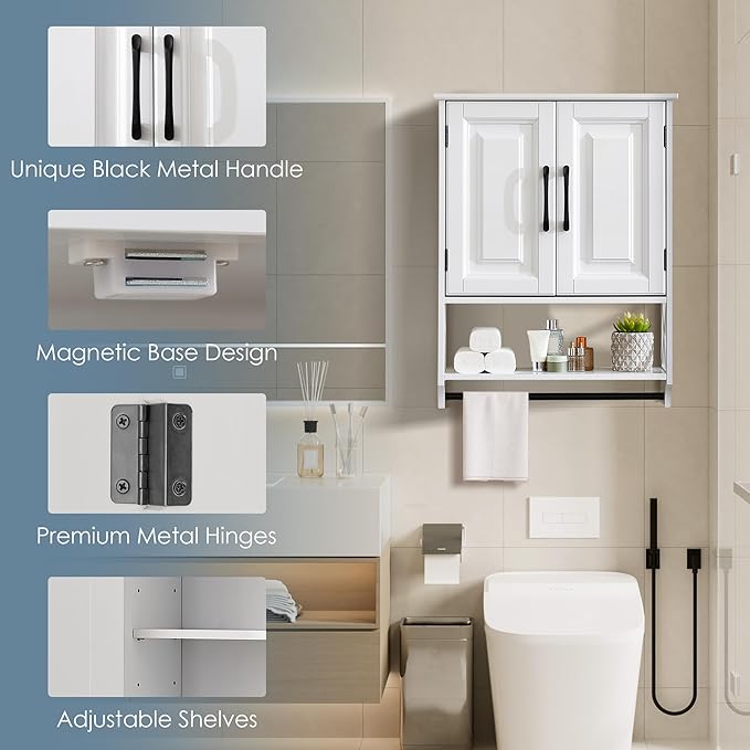 Wall Mounted Bathroom Cabinet, Farmhouse Medicine Cabinet - Image 8