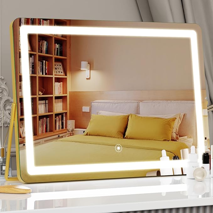 Ligheted Vanity Mirror with Lights, Hollywood Mirror, 3 Modes Light, Smart by Gvnkvnlightupyourhome