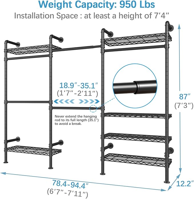 Timate F3 Garment Rack Heavy Duty Clothes Rack - Image 4