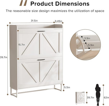 EOYUTLLY Shoe Cabinet for Entryway - Image 2