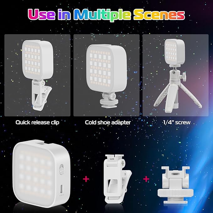 ULANZI U60 RGB Video Lights White LED Camera Light 360° Full Color Portable - Image 5
