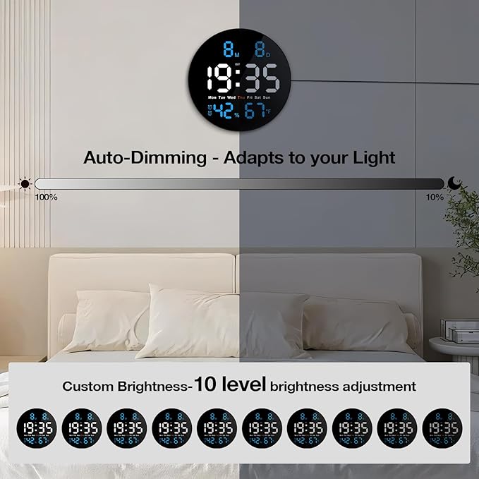 Brauthon Large Digital Clock for Classroom, Digital Classroom Clocks for - Image 5