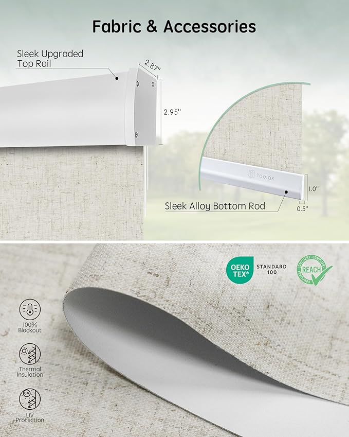 Yoolax Motorized Blinds with Remote, Electric Window Shades Compatible with - Image 5