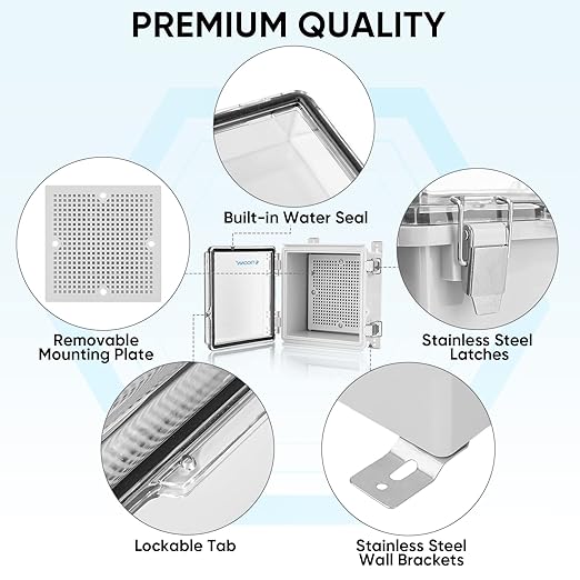 TICONN Waterproof Electrical Junction Box IP67 ABS Plastic Enclosure - Image 4