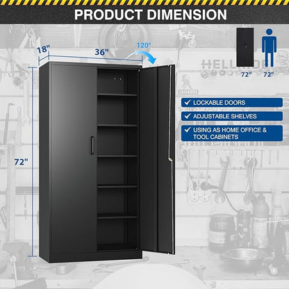 Metal Storage Cabinet-72” Tall Steel File Cabinet - Image 3