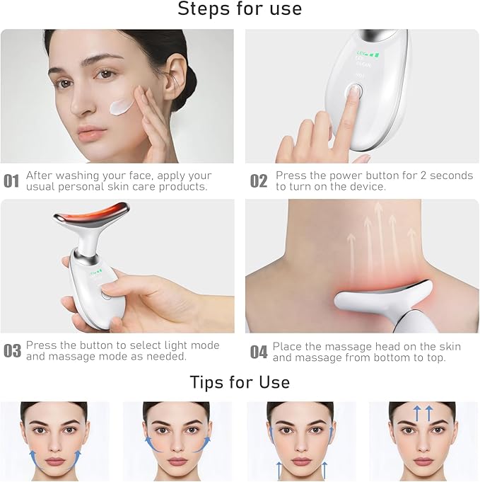 Cocobeen Face Neck Tool for Skin Care, Electric Neck Face Lifting Device for - Image 5